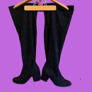 Unisa Black Thigh High Boots